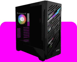 XPG Starker Air BTF Mid-Tower-Gehäuse in Schwarz